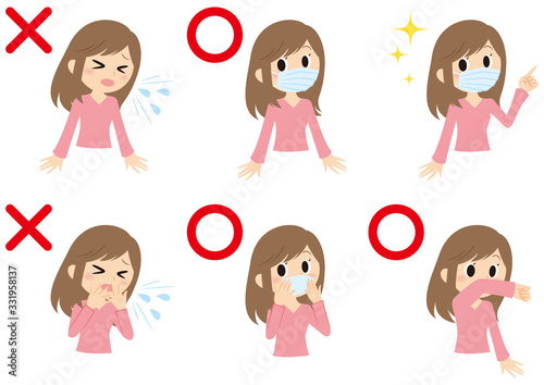 女性の咳エチケット