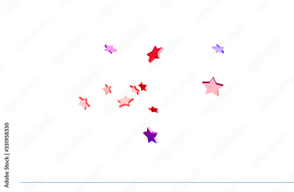Abstract confetti flying star.