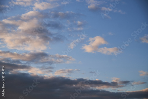Sky background on sunset. Nature abstract composition