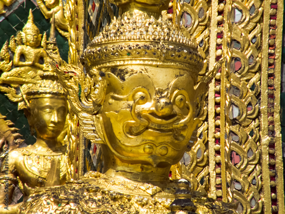 Fototapeta premium Demon Guardian in Wat Phra Kaew Bangkok Thailand.