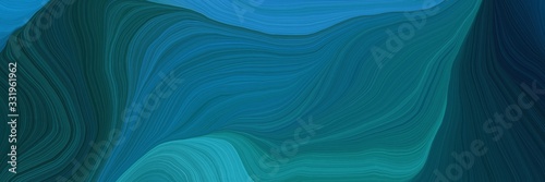 modern futuristic background banner with teal green, light sea green and dark cyan color. modern soft swirl waves background design