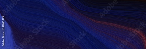 modern dynamic futuristic banner. modern soft swirl waves background illustration with very dark blue, dark slate blue and midnight blue color