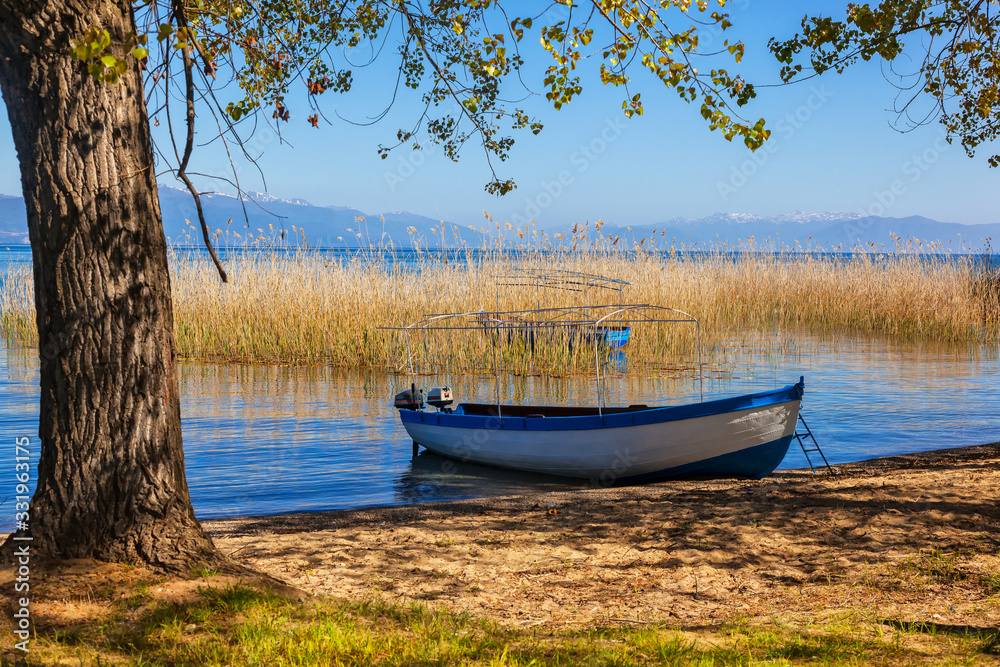 A Boat in Ohrid lake, North Macedonia