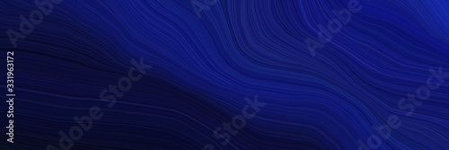 modern dynamic futuristic banner. abstract waves design with midnight blue, very dark blue and dark slate blue color
