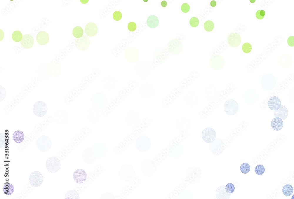 Light Pink, Green vector template with ice snowflakes.