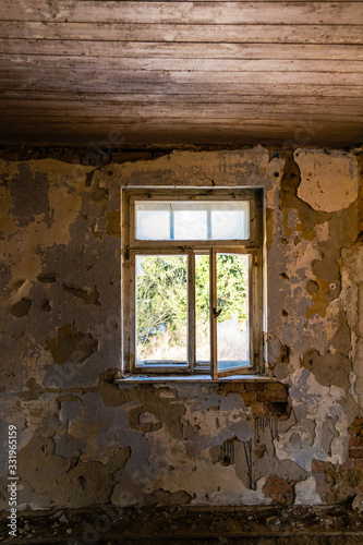 an old dilapidated empty room