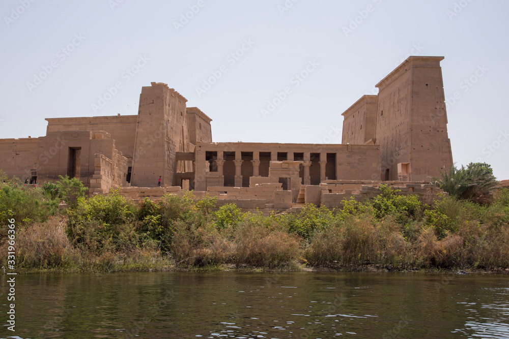 Philae Temple on the Nile River, Aswan, Egypt, on Agilkia Island.