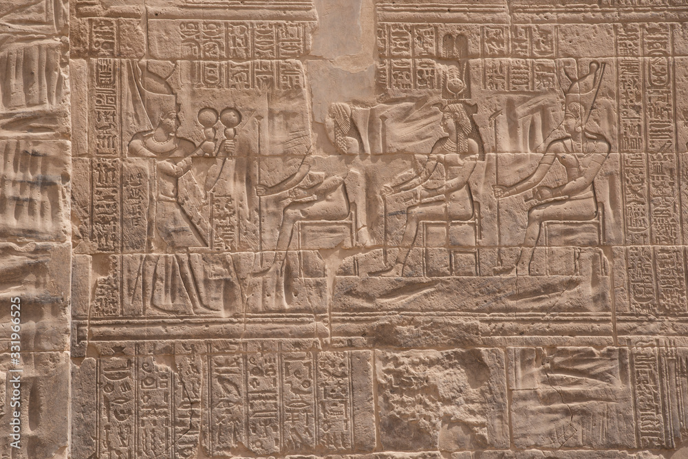 Obraz premium Philae Temple on the Nile River, Aswan, Egypt, on Agilkia Island.