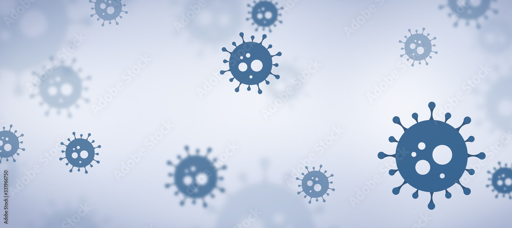 background of virus disease with copy space as banner. Corona, covid-19, global pandemic concept background of virus disease with copy space as banner. Corona, covid-19, global pandemic concept