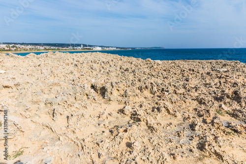 Bild auf Leinwand rocky soil in the area of Ayia Napa, Cyprus
