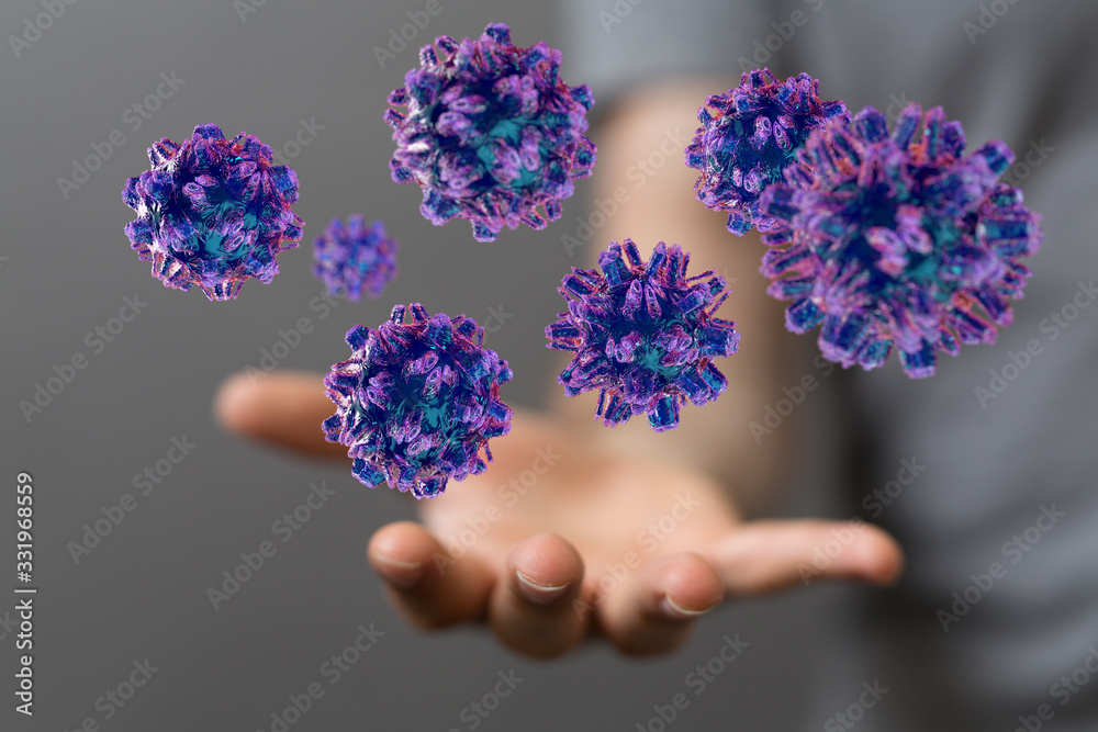 mikro digital epidemic corona virus nCoV , Novel Coronavirus 19-NCP. nCoV denoted is single-stranded RNA virus 3d. mikro digital epidemic corona virus nCoV , Novel Coronavirus 19-NCP. nCoV denoted is single-stranded RNA virus 3d.