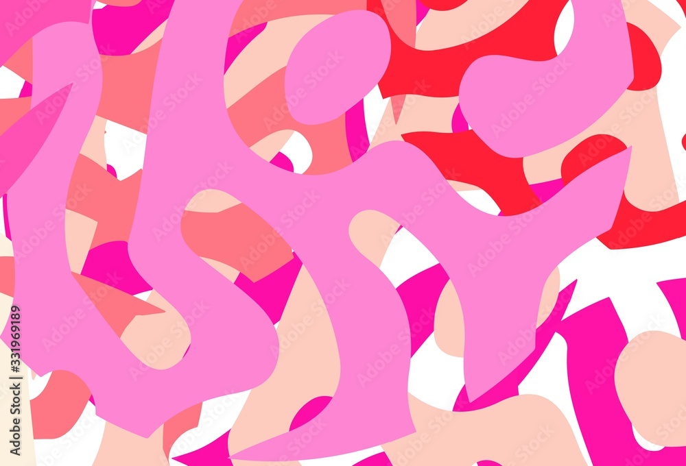 Light Pink, Yellow vector backdrop with memphis shapes. Light Pink, Yellow vector backdrop with memphis shapes.