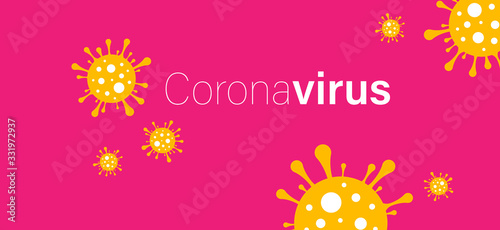 Coronavirus Vektor Illustration mit Schrift