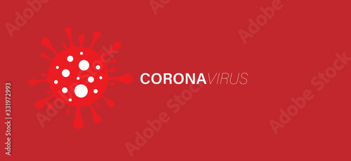Coronavirus Vektor Design Grafik in Rot