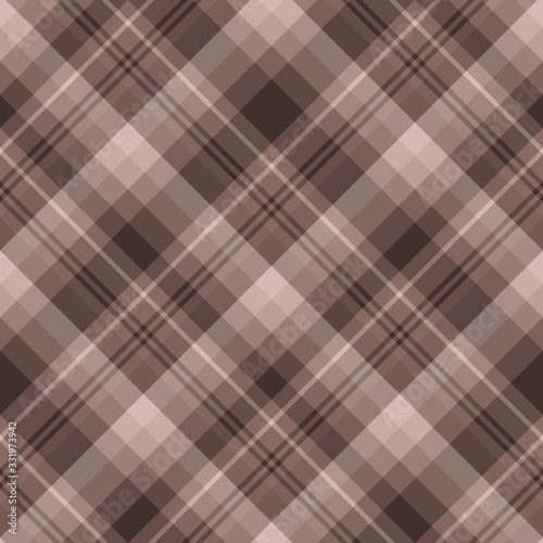Seamless pattern in exquisite brown colors for plaid, fabric, textile, clothes, tablecloth and other things. Vector image. 2