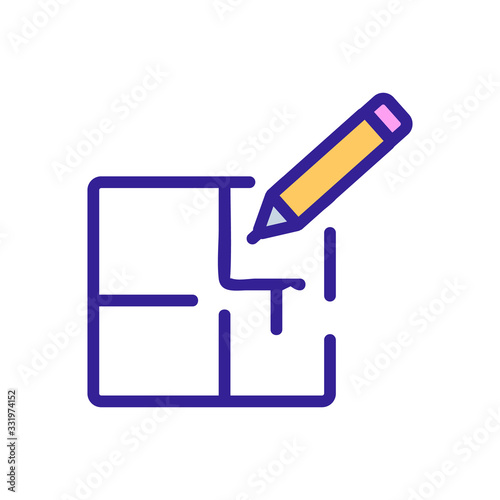 repair of apartments icon vector. repair of apartments sign. color isolated symbol illustration