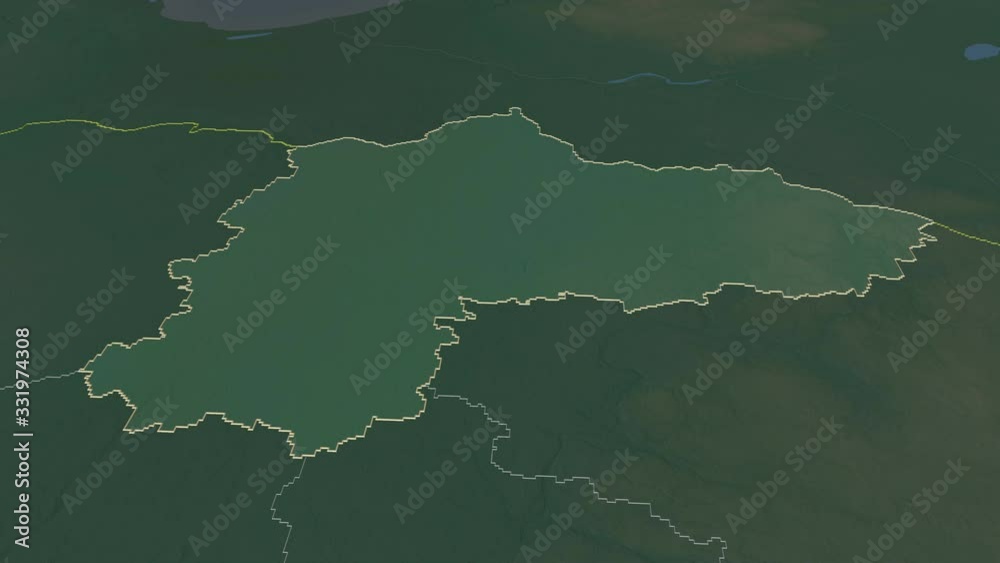 Panevezio, county with its capital, zoomed and extruded on the relief map of Lithuania in the conformal Stereographic projection. Animation 3D Panevezio, county with its capital, zoomed and extruded on the relief map of Lithuania in the conformal Stereographic projection. Animation 3D