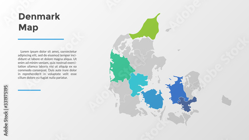Denmark map vector