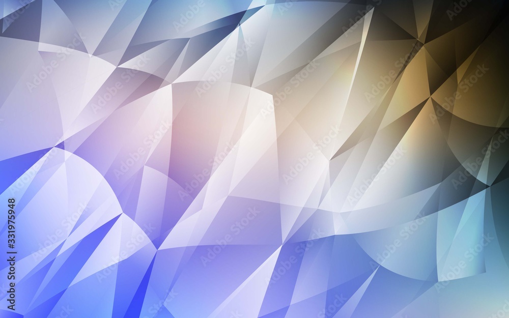 Fototapeta premium Light Blue, Yellow vector low poly texture. A completely new color illustration in a polygonal style. Best triangular design for your business.