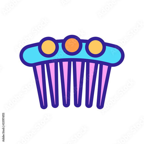 hairpins icon vector. hairpins sign. color isolated symbol illustration
