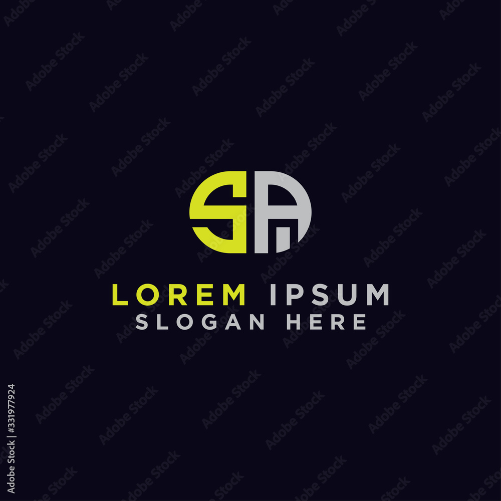logo design inspiration for companies from the initial letters of the SA logo icon. -Vector logo design inspiration for companies from the initial letters of the SA logo icon. -Vector