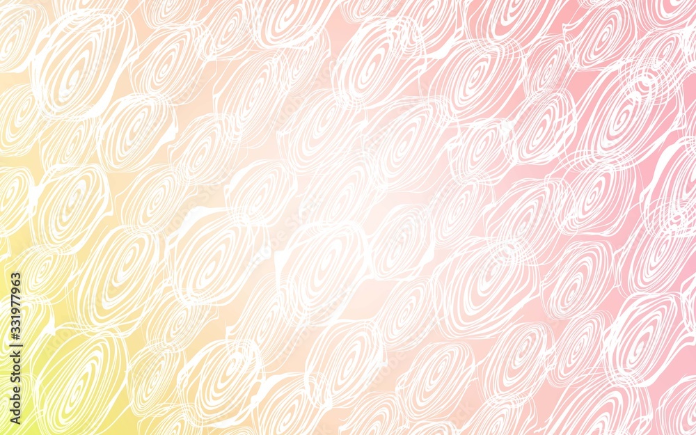 Light Orange vector doodle blurred background. Roses on elegant natural pattern with gradient. The elegant pattern can be used as a part of a brand book.