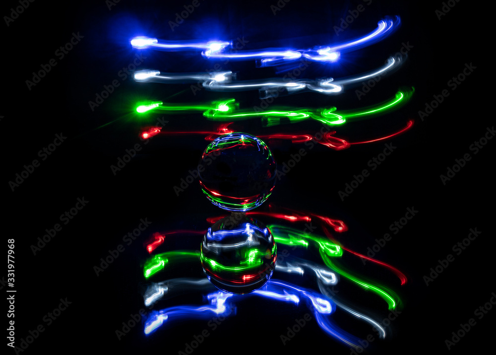 Glaskugel Lightpainting Glaskugel Lightpainting
