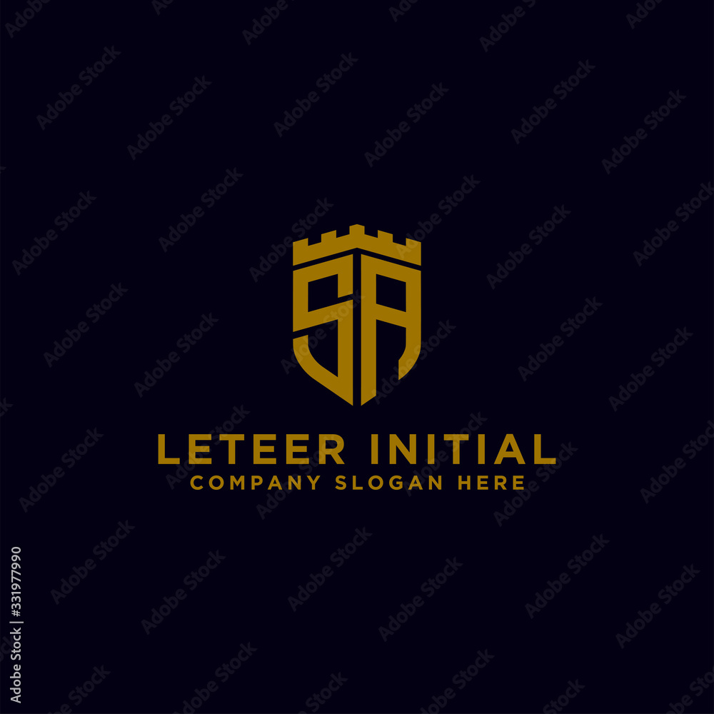 logo design inspiration for companies from the initial letters of the SA logo icon. -Vector logo design inspiration for companies from the initial letters of the SA logo icon. -Vector
