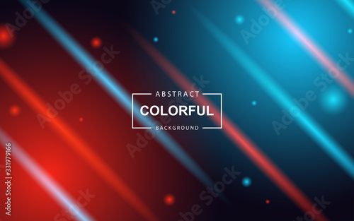 Trendy red and blue gradient color abstract background with fluid and memphis style composition. Modern vector layout design template can use element landing page, wallpaper, presentation, cover