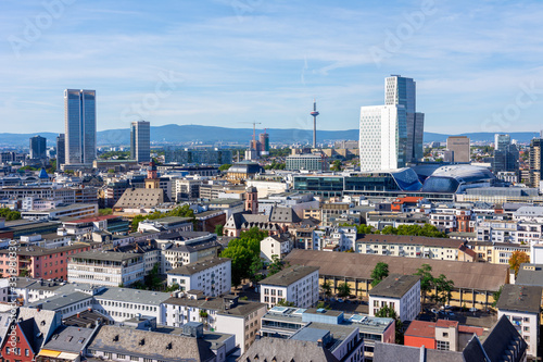 Aerial view over Frankfurt