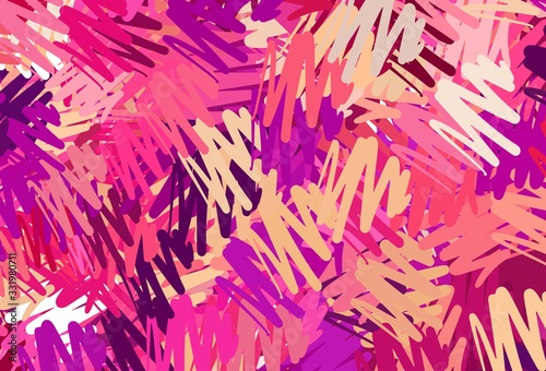 Light Pink, Yellow vector pattern with sharp lines.