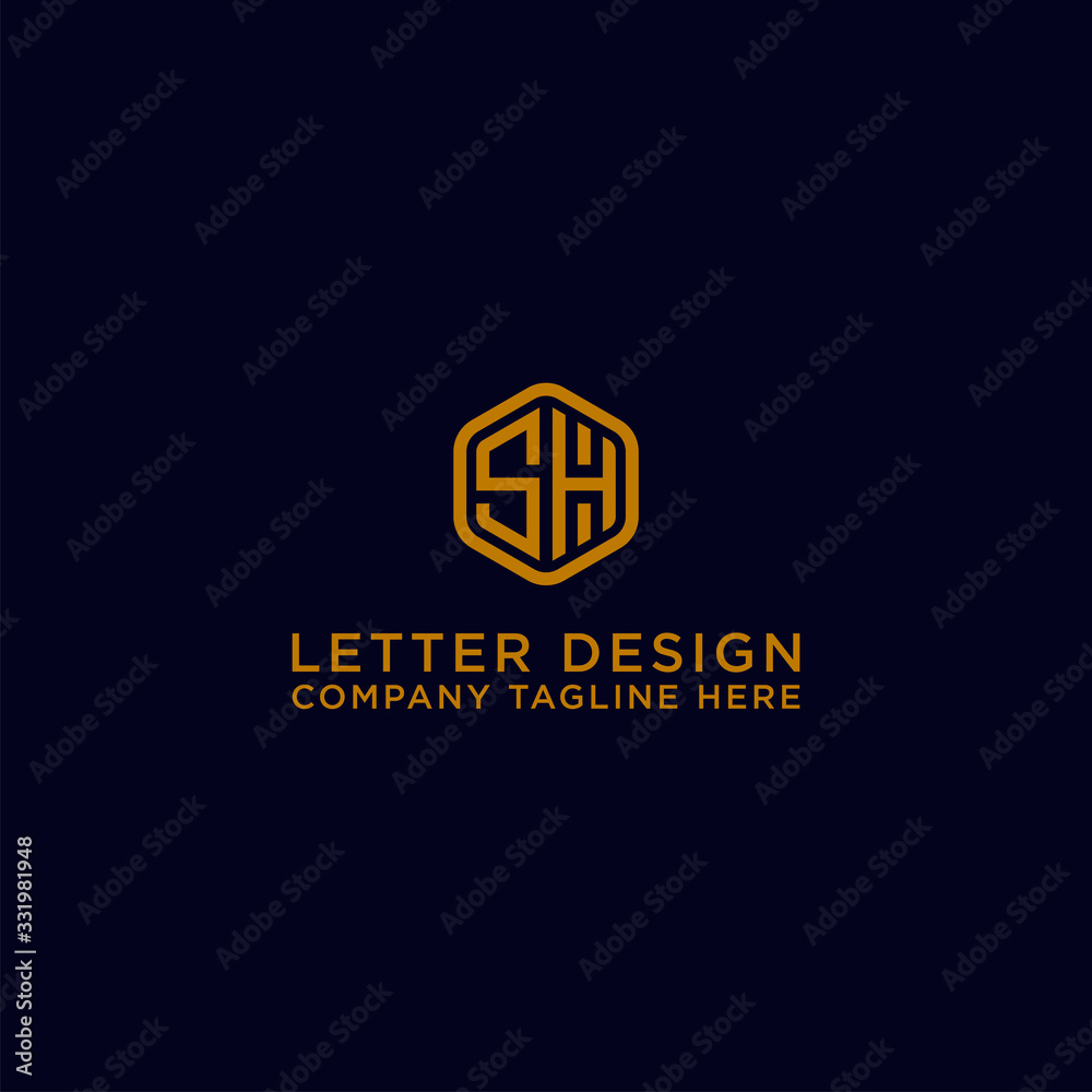logo design inspiration for companies from the initial letters of the SH logo icon. -Vector logo design inspiration for companies from the initial letters of the SH logo icon. -Vector
