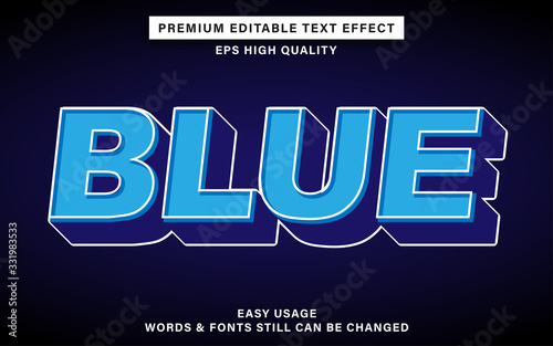 blue text effect photo
