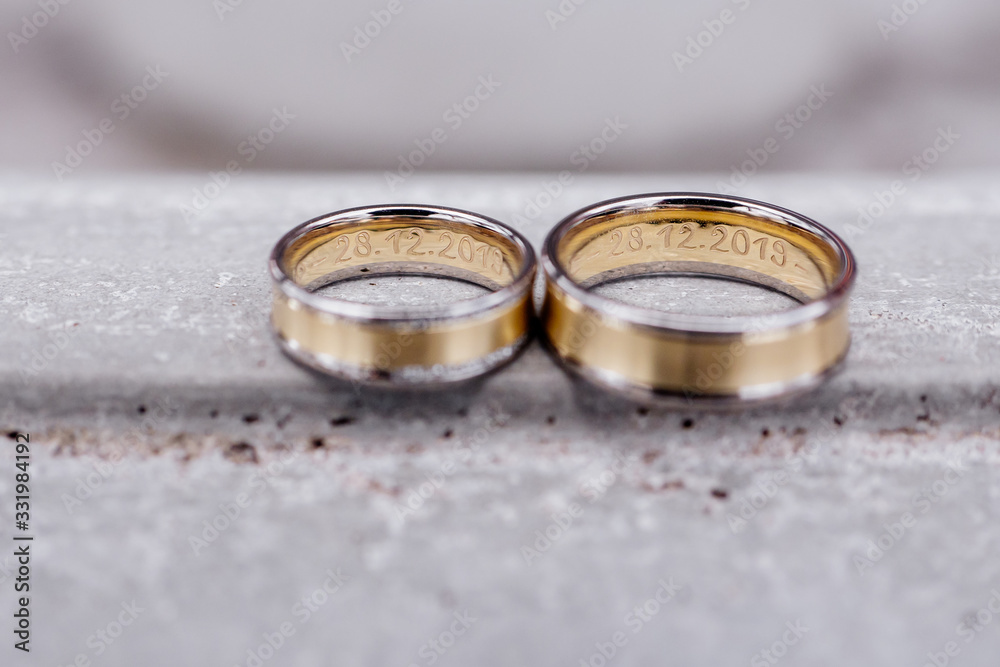 Wedding Ring Gold romantic sign of love and engagement Wedding Ring Gold romantic sign of love and engagement