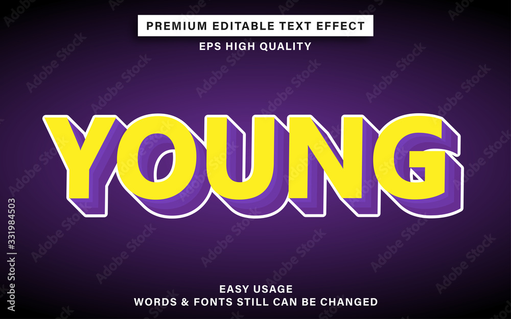 young text effect young text effect