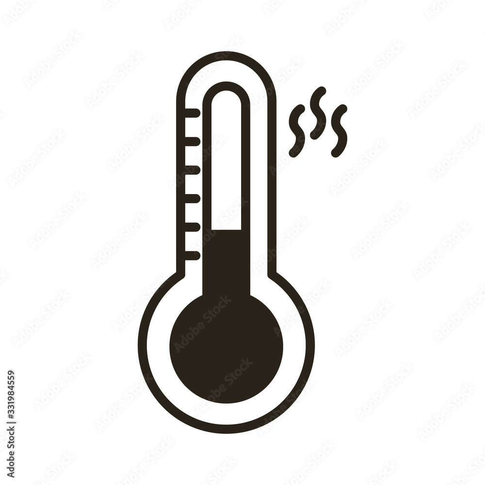 thermometer temperature measure line style thermometer temperature measure line style
