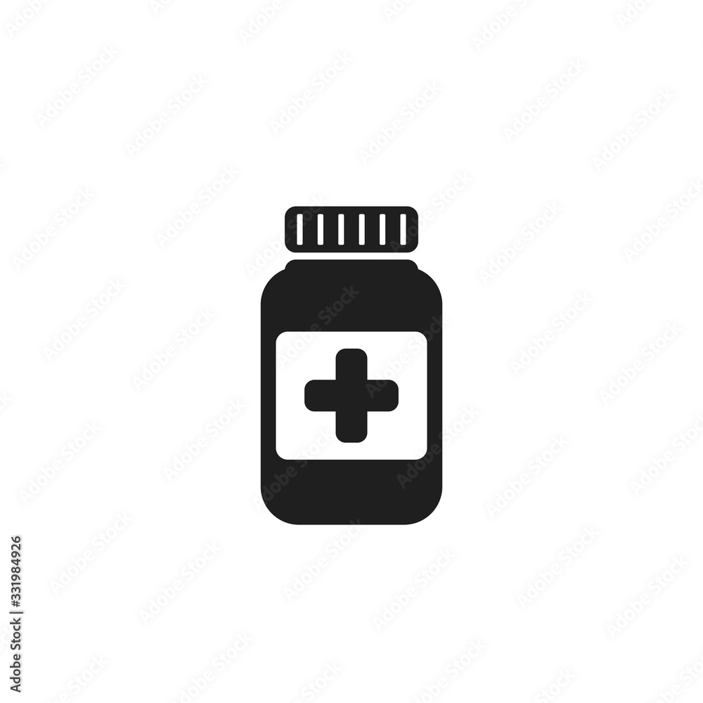 medicine bottle icon. medical and pharmaceutical design element, medicament symbol medicine bottle icon. medical and pharmaceutical design element, medicament symbol
