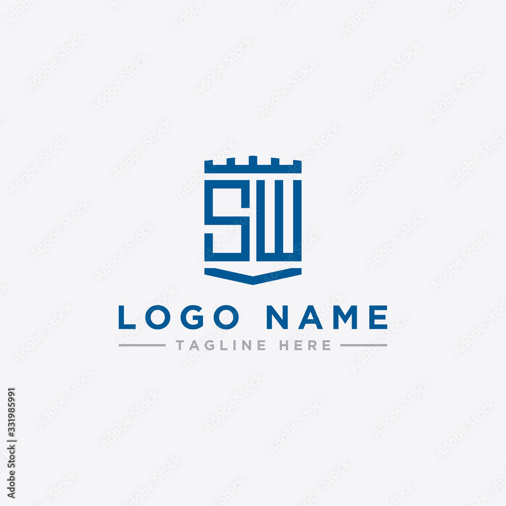 logo design inspiration for companies from the initial letters of the SW logo icon. -Vector logo design inspiration for companies from the initial letters of the SW logo icon. -Vector