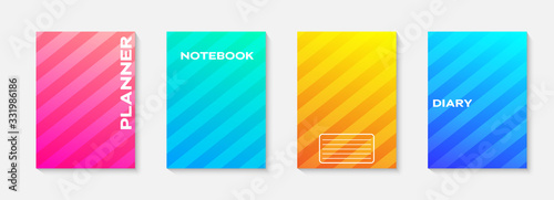 Minimal vector abstract cover notebook design. Planner and diary cover for print. Abstract design for copybook brochures and school books. Notebook paper. Brochure, book, magazine template.