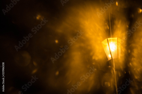Abstract lantern. Lantern at night. Background.