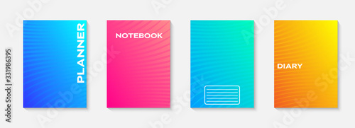 Minimal vector abstract cover notebook design. Planner and diary cover for print. Abstract design for copybook brochures and school books. Notebook paper. Brochure, book, magazine template.