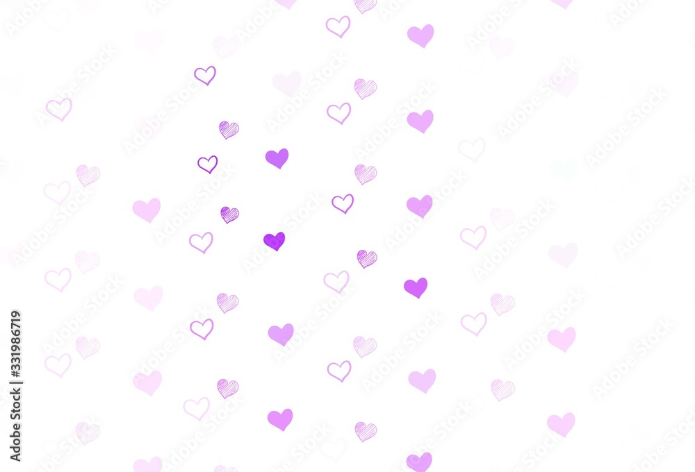 Light Purple vector background with hearts. Light Purple vector background with hearts.