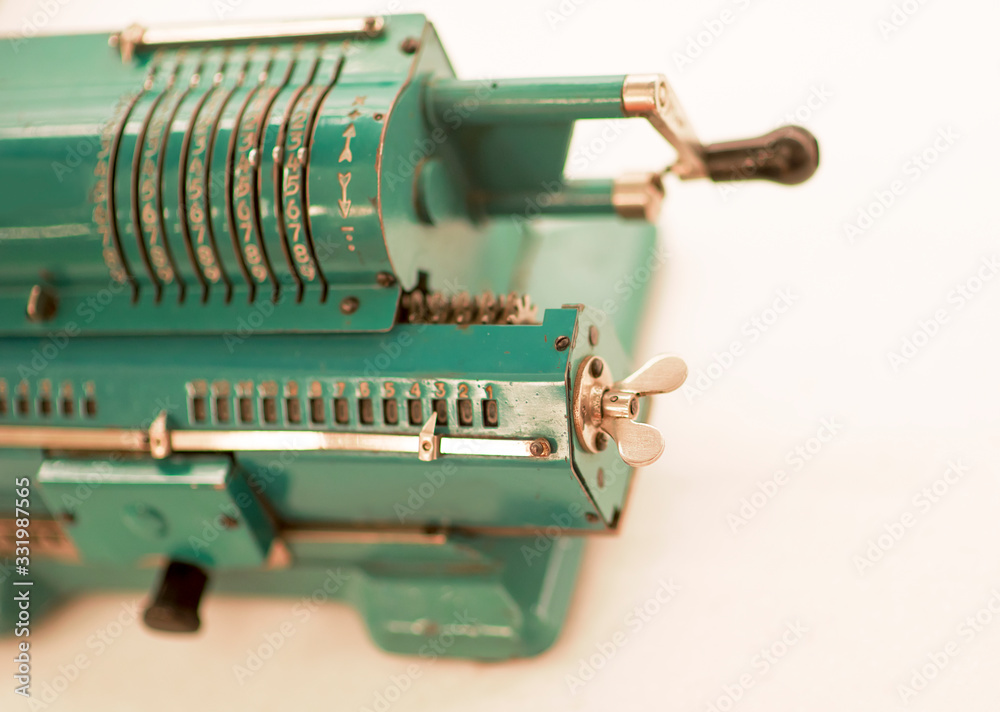 arithmometer, old and retro computer for mathematical calculations arithmometer, old and retro computer for mathematical calculations