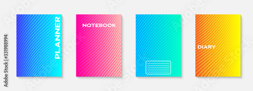 Minimal vector abstract cover notebook design. Planner and diary cover for print. Abstract design for copybook brochures and school books. Notebook paper. Brochure, book, magazine template.