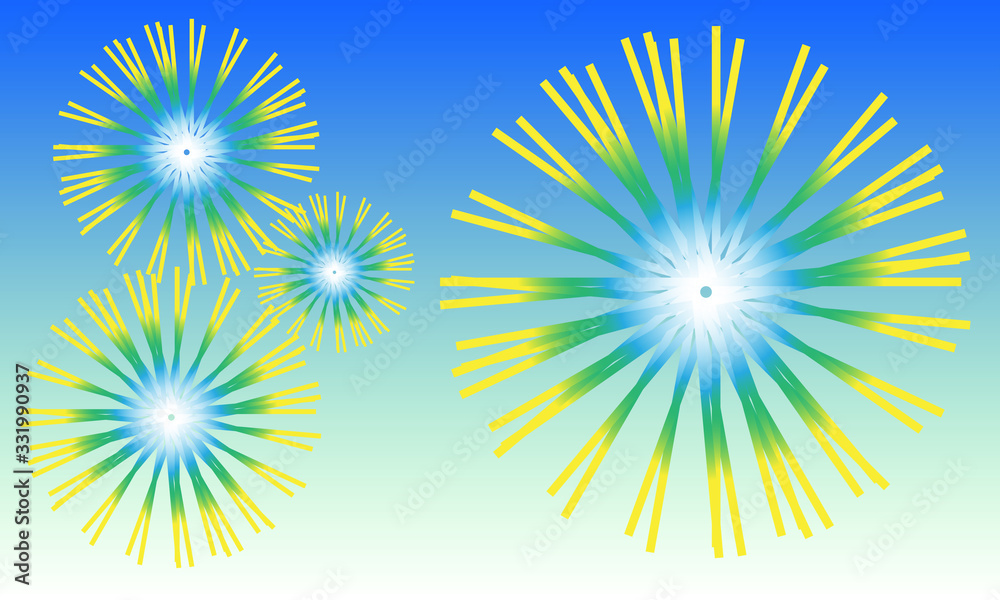 Abstract background, style carnival fireworks icon splash explosion, or dandelion flowers blooming against blue sky. Vector illustration EPS 10. Abstract background, style carnival fireworks icon splash explosion, or dandelion flowers blooming against blue sky. Vector illustration EPS 10.
