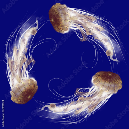 Digital drawing of a jellyfish