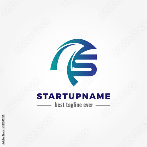 Modern arrow blended with initial letter x for start up business