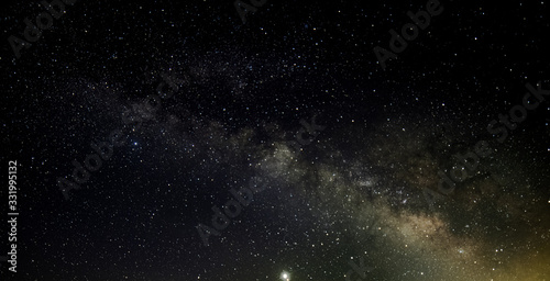 Abstract space background with Milky Way core