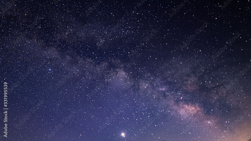 Abstract space background with Milky Way core