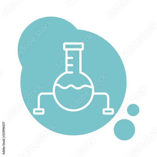 medical tube test laboratory block style icon